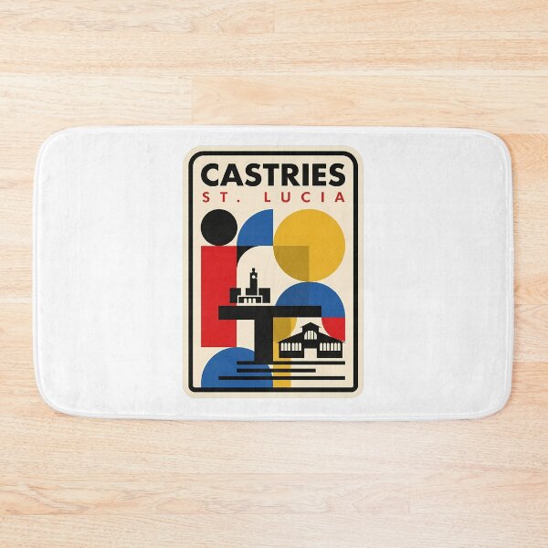 Item preview, Modernist Geometric Castries St Lucia Travel Scene designed and sold by k3rstman1.