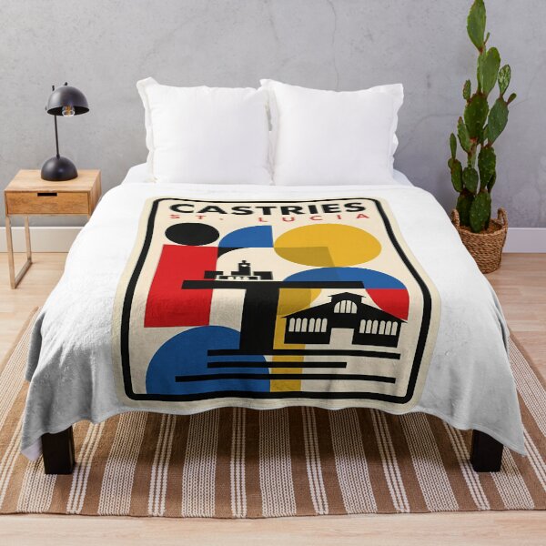 Item preview, Modernist Geometric Castries St Lucia Travel Scene designed and sold by k3rstman1.