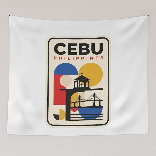 Item preview, Cebu Philippines Retro Geometric Travel Landmark designed and sold by k3rstman1.