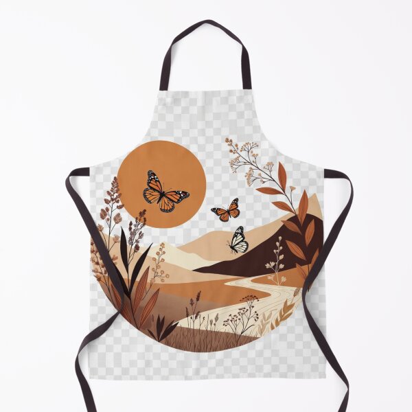 Item preview, Boho Butterfly Desert Landscape | Warm Sunset Nature Illustration designed and sold by GalleryPeak.