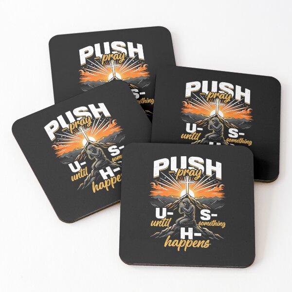 Item preview, Push Pray Until Something Happens Jesus Saves Christian Faith designed and sold by Redgiant87x.
