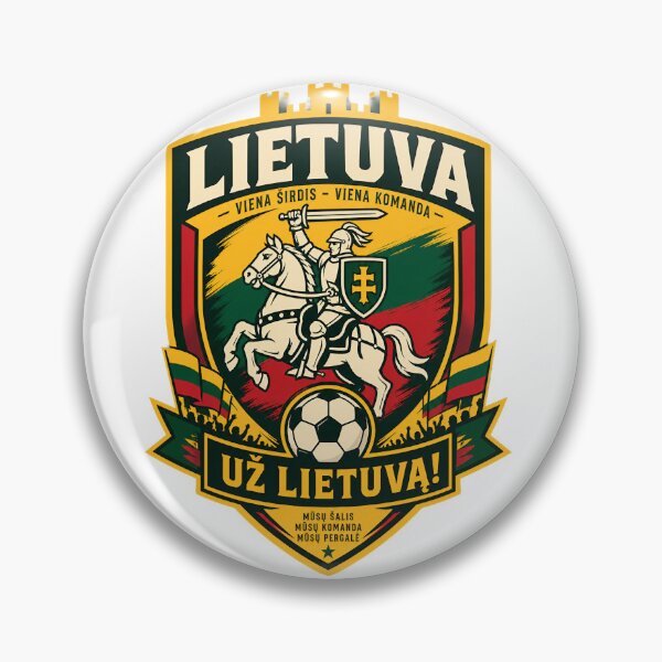 Item preview, Lithuania Football Emblem, Modern Lithuanian Soccer Crest  designed and sold by Jandedan.