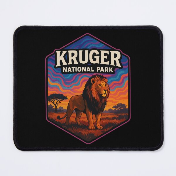 Item preview, Kruger National Park Africa Lion Trippy Art Travel designed and sold by TomFrontierArt.