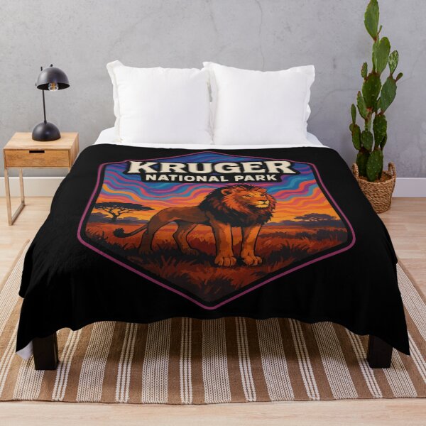 Item preview, Kruger National Park Africa Lion Trippy Art Travel designed and sold by TomFrontierArt.