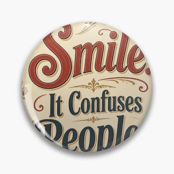 Item preview, Smile It Confuses People T-Shirt | Funny Sarcastic Shirt | Vintage Humor Tee | Gift for Her designed and sold by SunnyDesign82.