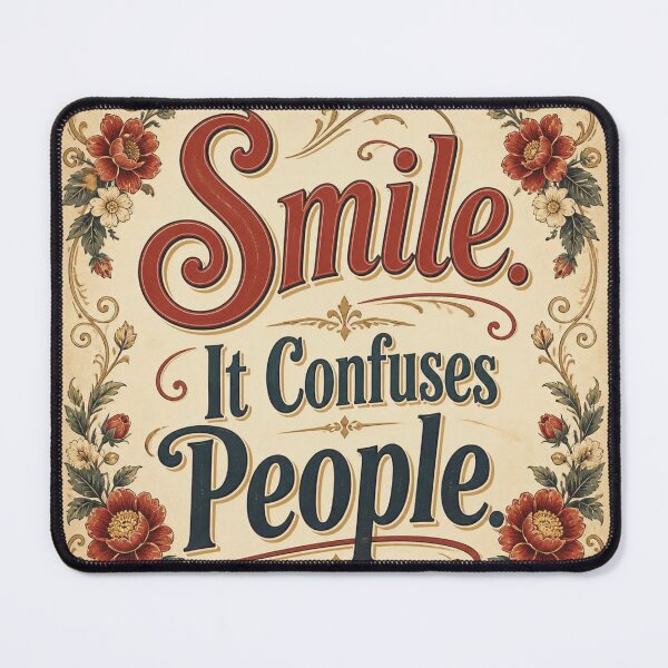 Item preview, Smile It Confuses People T-Shirt | Funny Sarcastic Shirt | Vintage Humor Tee | Gift for Her designed and sold by SunnyDesign82.