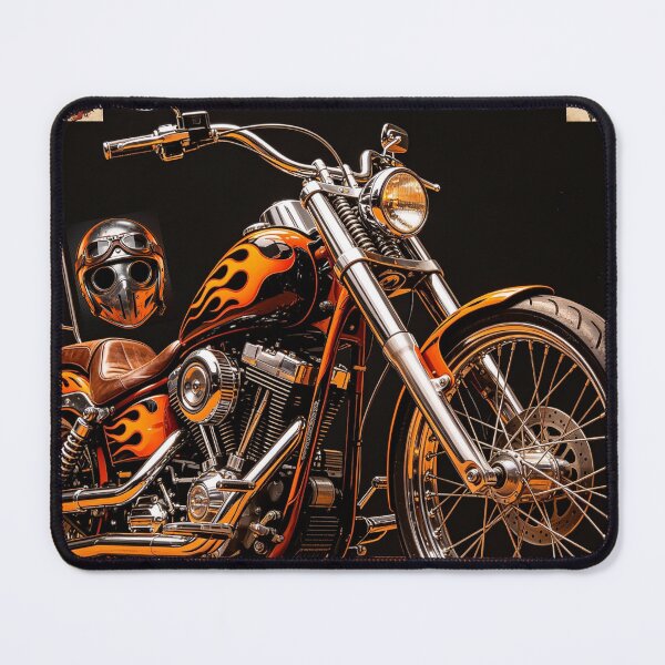 Item preview, Flame Chopper – Bold Retro Motorcycle Art designed and sold by wojtas90.