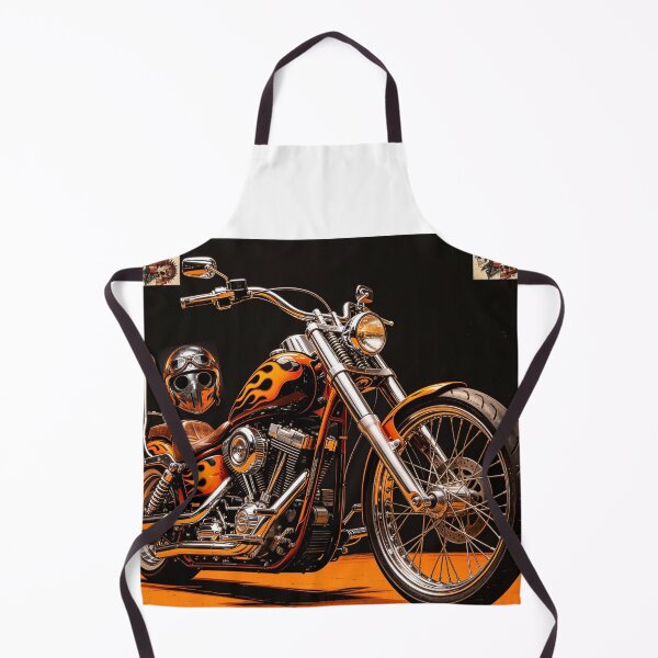 Item preview, Flame Chopper – Bold Retro Motorcycle Art designed and sold by wojtas90.