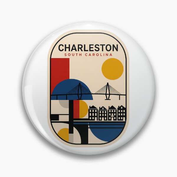 Item preview, Retro Charleston South Carolina Ravenel Bridge Rainbow Row designed and sold by k3rstman1.