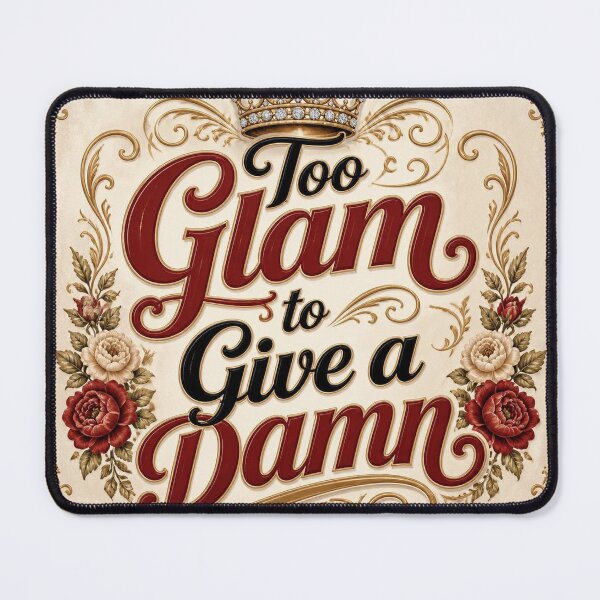 Item preview, Too Glam to Give a Damn T-Shirt | Funny Sarcastic Shirt | Vintage Glam Tee | Gift for Her designed and sold by SunnyDesign82.