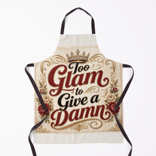 Artikelvorschau, Too Glam to Give a Damn T-Shirt | Funny Sarcastic Shirt | Vintage Glam Tee | Gift for Her entworfen und verkauft von SunnyDesign82.