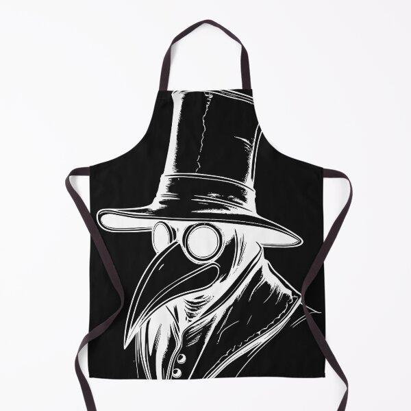 Item preview, Gothic Plague Doctor Tall Top Hat Woodcut White Ink T-Shirt designed and sold by DarkOriginArts.