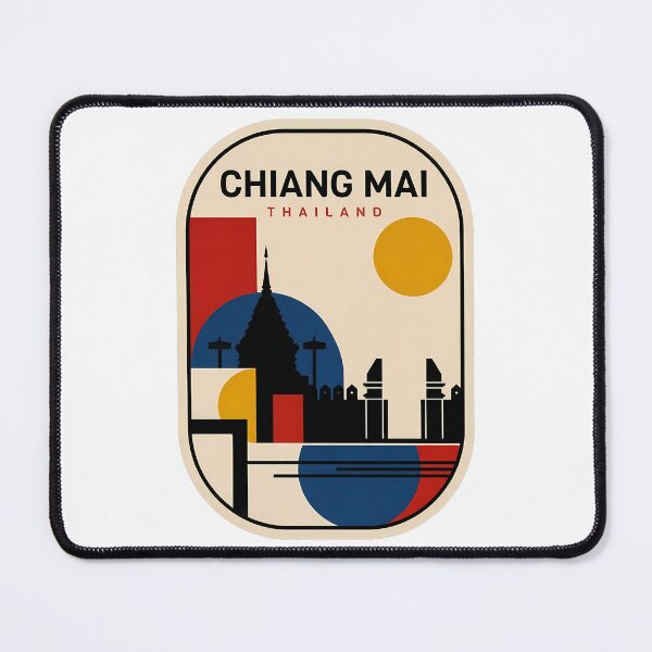 Item preview, Retro Chiang Mai Thailand Geometric Temple Silhouette designed and sold by k3rstman1.
