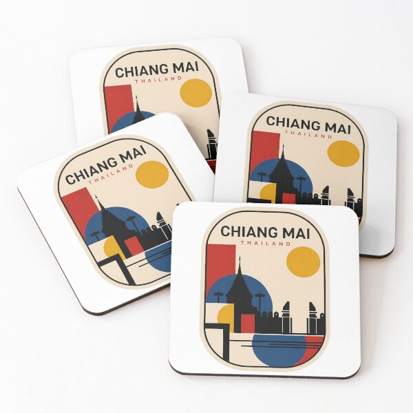 Item preview, Retro Chiang Mai Thailand Geometric Temple Silhouette designed and sold by k3rstman1.