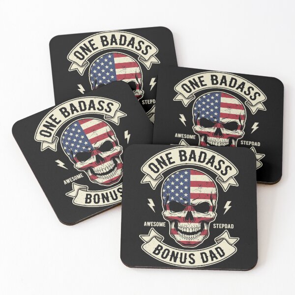 Item preview, One Badass Awesome Stepdad Bonus Dad American Patriot Gift designed and sold by SofenArt.