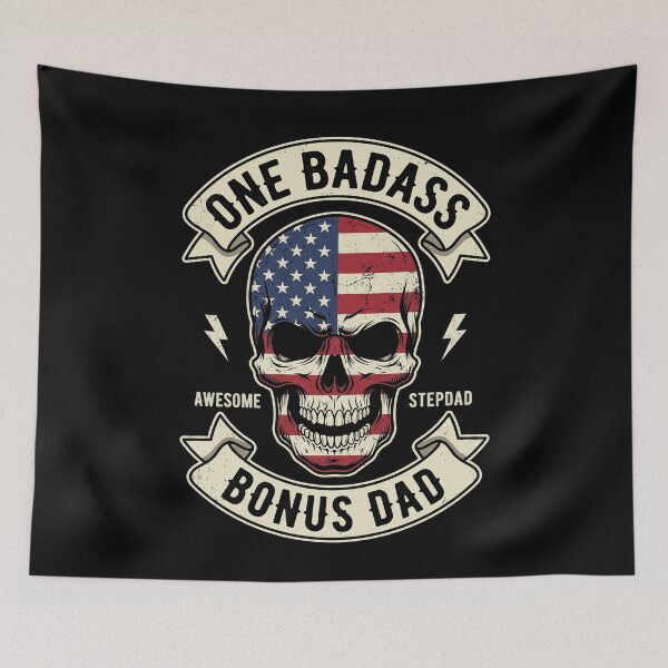 Item preview, One Badass Awesome Stepdad Bonus Dad American Patriot Gift designed and sold by SofenArt.
