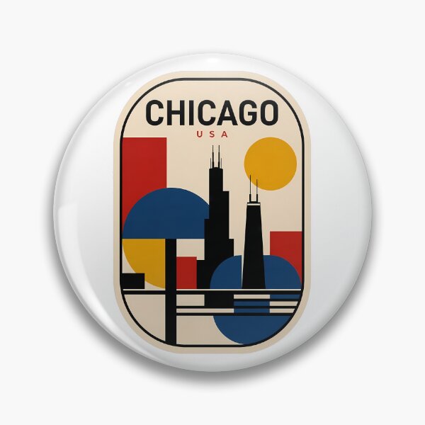 Item preview, Chicago Skyline Abstract Geometric Mid Century Modern designed and sold by k3rstman1.