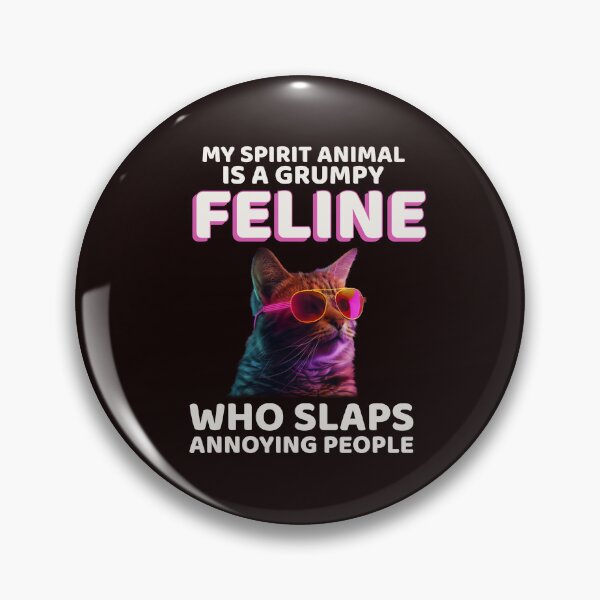 Item preview, GRUMPY FELINE SPIRIT ANIMAL | SASSY CRITTERS SERIES — SPIRIT ANIMAL CAT EDITION designed and sold by WitLounge.