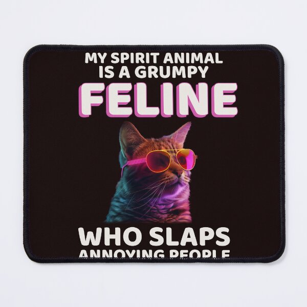 Item preview, GRUMPY FELINE SPIRIT ANIMAL | SASSY CRITTERS SERIES — SPIRIT ANIMAL CAT EDITION designed and sold by WitLounge.