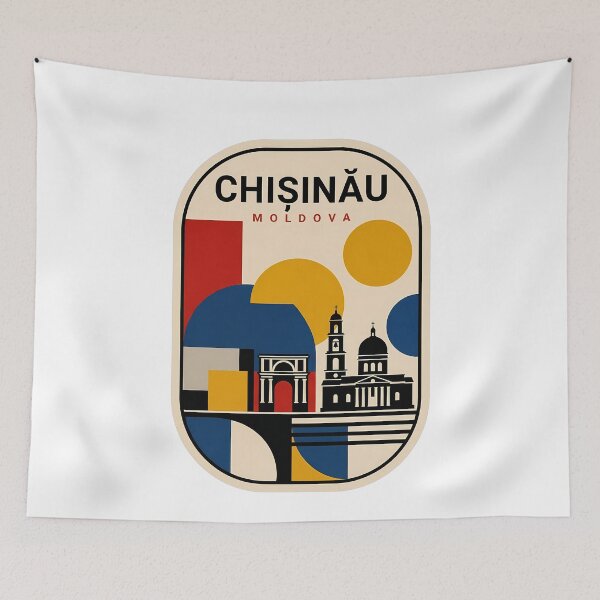 Item preview, Chisinau Moldova Retro Geometric City Landmark designed and sold by k3rstman1.