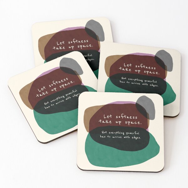 Item preview, Abstract Modern Quote Poster - Let Softness Take Up Space designed and sold by Lumi-Bloom.