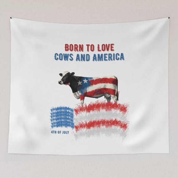Item preview, Born To Love Cows And America Red White And MOO 4th of July designed and sold by AleksandraJac05.