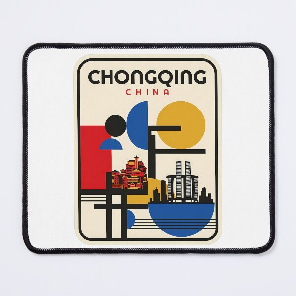 Item preview, Retro Bauhaus Chongqing China City Skyline designed and sold by k3rstman1.