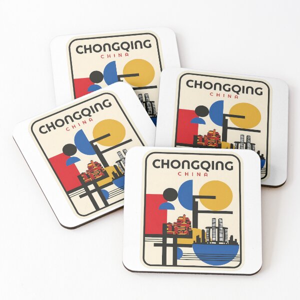 Item preview, Retro Bauhaus Chongqing China City Skyline designed and sold by k3rstman1.