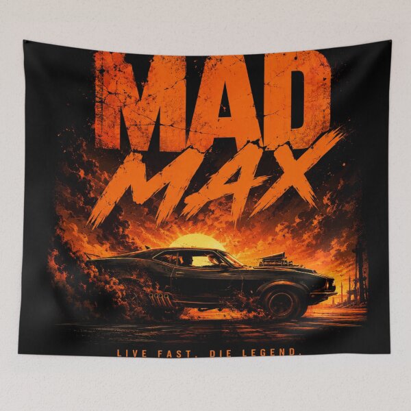 Item preview, Mad Max Inspired Post Apocalyptic Muscle Car Graphic T-Shirt | Retro Dystopian Road Warrior Art designed and sold by AbstractAuraArt.