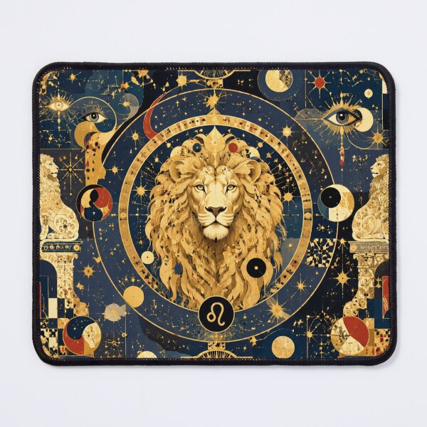 Item preview, The Sign of Leo - Celestial Golden King, Mystical Astrology Art, Sun and Constellations designed and sold by Natalia-Vlad.