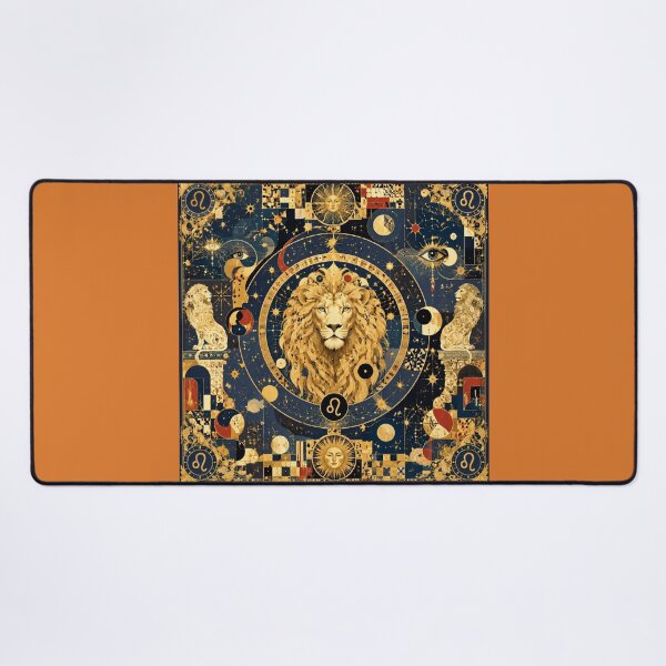 Item preview, The Sign of Leo - Celestial Golden King, Mystical Astrology Art, Sun and Constellations designed and sold by Natalia-Vlad.