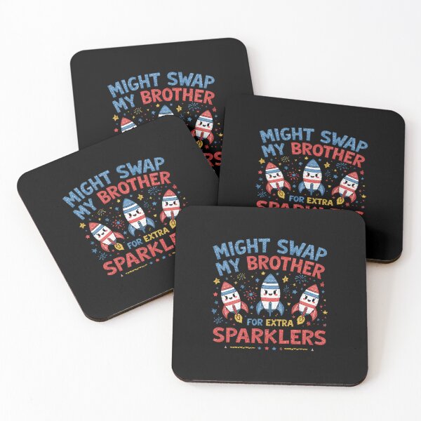 Item preview, Might Swap My Brother For Extra Sparklers Fourth Of July Sibling Humor Patriotic designed and sold by JonesFlora2025.