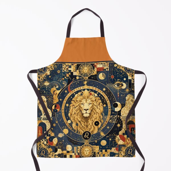 Item preview, The Sign of Leo - Celestial Golden King, Mystical Astrology Art, Sun and Constellations designed and sold by Natalia-Vlad.