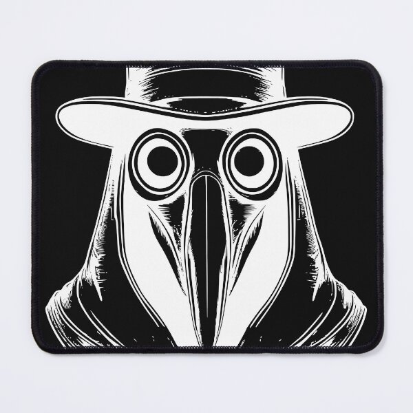 Item preview, Gothic Plague Doctor Front Portrait Woodcut White Ink T-Shirt designed and sold by DarkOriginArts.