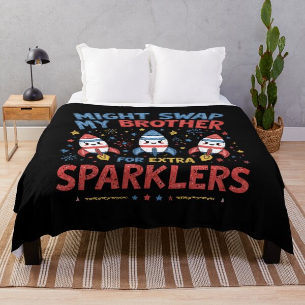 Item preview, Might Swap My Brother For Extra Sparklers Fourth Of July Sibling Humor Patriotic designed and sold by JonesFlora2025.