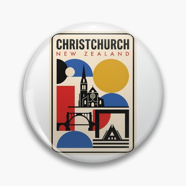 Item preview, Vintage Christchurch New Zealand Geometric Skyline designed and sold by k3rstman1.