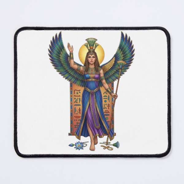 Item preview, Goddess Isis with Sacred Wings | Ancient Egyptian Mythology Art designed and sold by Queen Cleopatra.