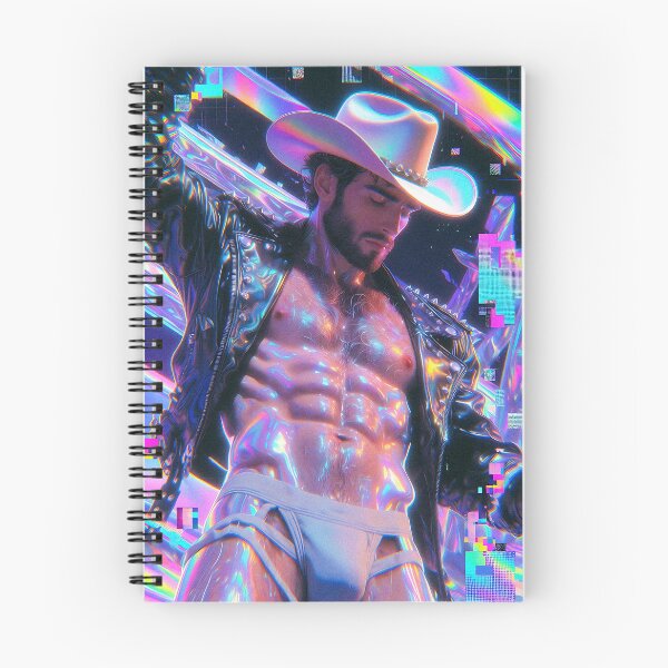 Item preview, Neon Cyber Cowboy in Holographic Jacket designed and sold by ZhivanCrimson.