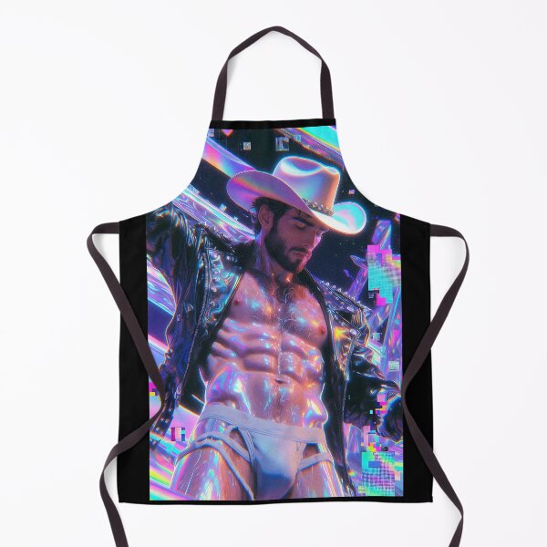 Item preview, Neon Cyber Cowboy in Holographic Jacket designed and sold by ZhivanCrimson.