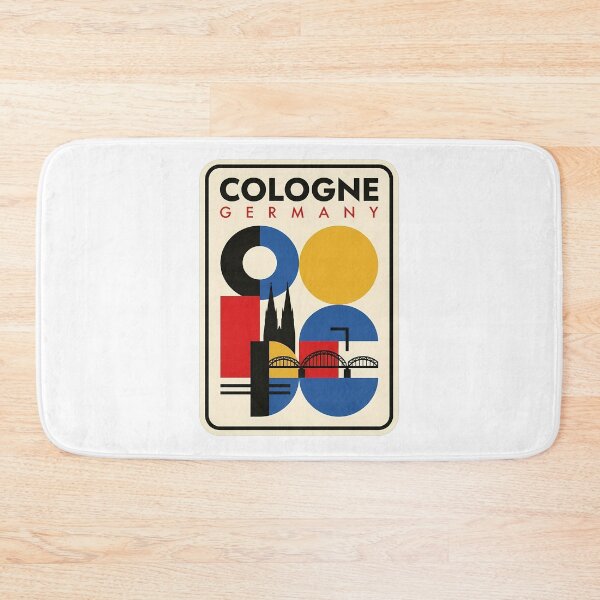 Item preview, Cologne Germany Retro Geometric Travel Poster Skyline designed and sold by k3rstman1.