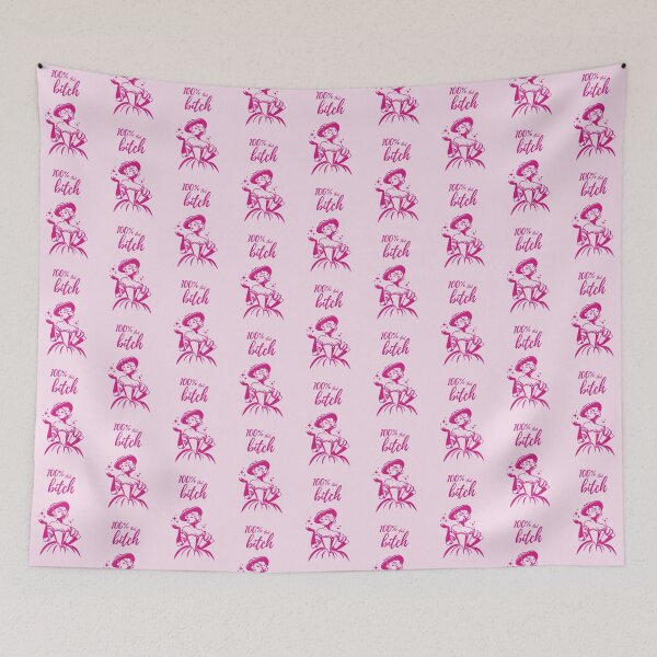 Item preview, 100% that Bitch Pink Aesthetic Sassy Vintage Victorian Art Quote, Positive Affirmations, Girlypop Prints, Cozy Home Decor designed and sold by SpringTeaDesigns.