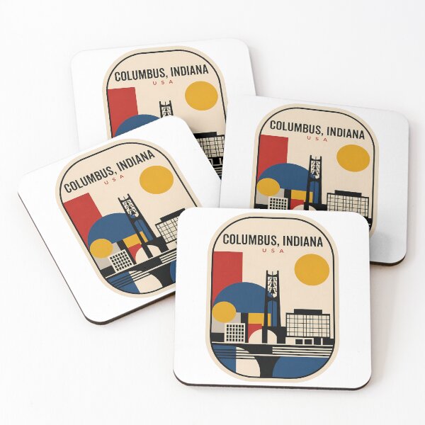 Item preview, Retro Columbus Indiana Mid Century Modern Cityscape designed and sold by k3rstman1.