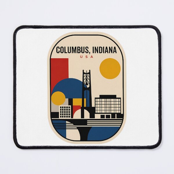 Item preview, Retro Columbus Indiana Mid Century Modern Cityscape designed and sold by k3rstman1.