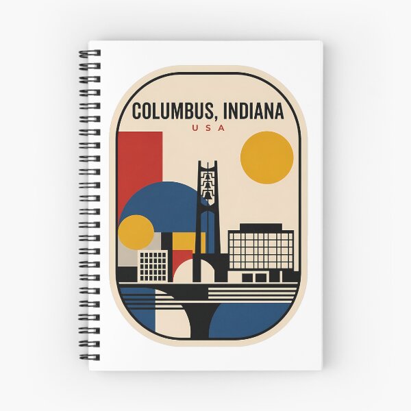 Item preview, Retro Columbus Indiana Mid Century Modern Cityscape designed and sold by k3rstman1.