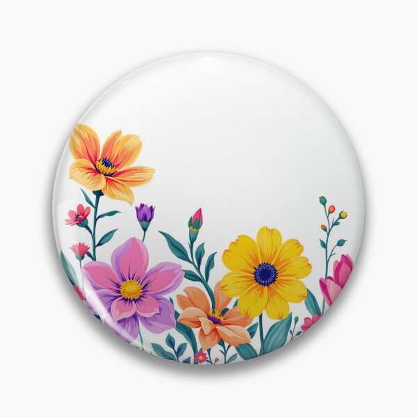 Item preview, Colorful Wildflower Border Floral Design designed and sold by roxysnextgenart.