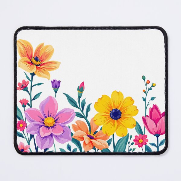 Item preview, Colorful Wildflower Border Floral Design designed and sold by roxysnextgenart.
