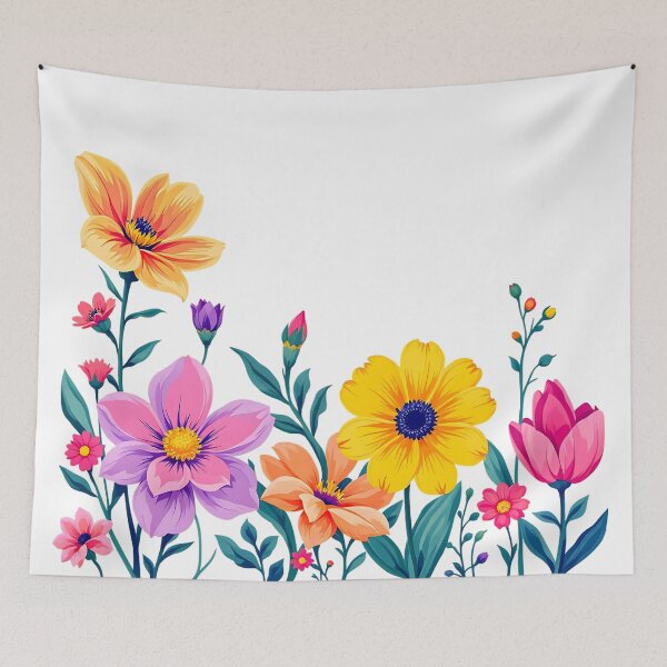 Item preview, Colorful Wildflower Border Floral Design designed and sold by roxysnextgenart.