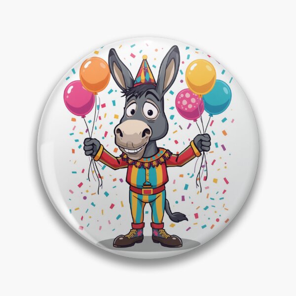 Item preview, Amazing Digital Circus Donkey Party Mascot | Funny Carnival Cartoon Design designed and sold by Vvmd.