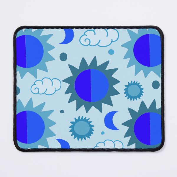 Item preview, 90s Vintage Celestial Dream Sun And Moon (Blue Gray) designed and sold by Designs by Sara Felton.
