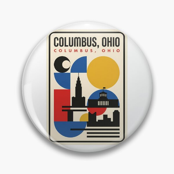 Item preview, Retro Columbus Ohio Geometric City Skyline designed and sold by k3rstman1.